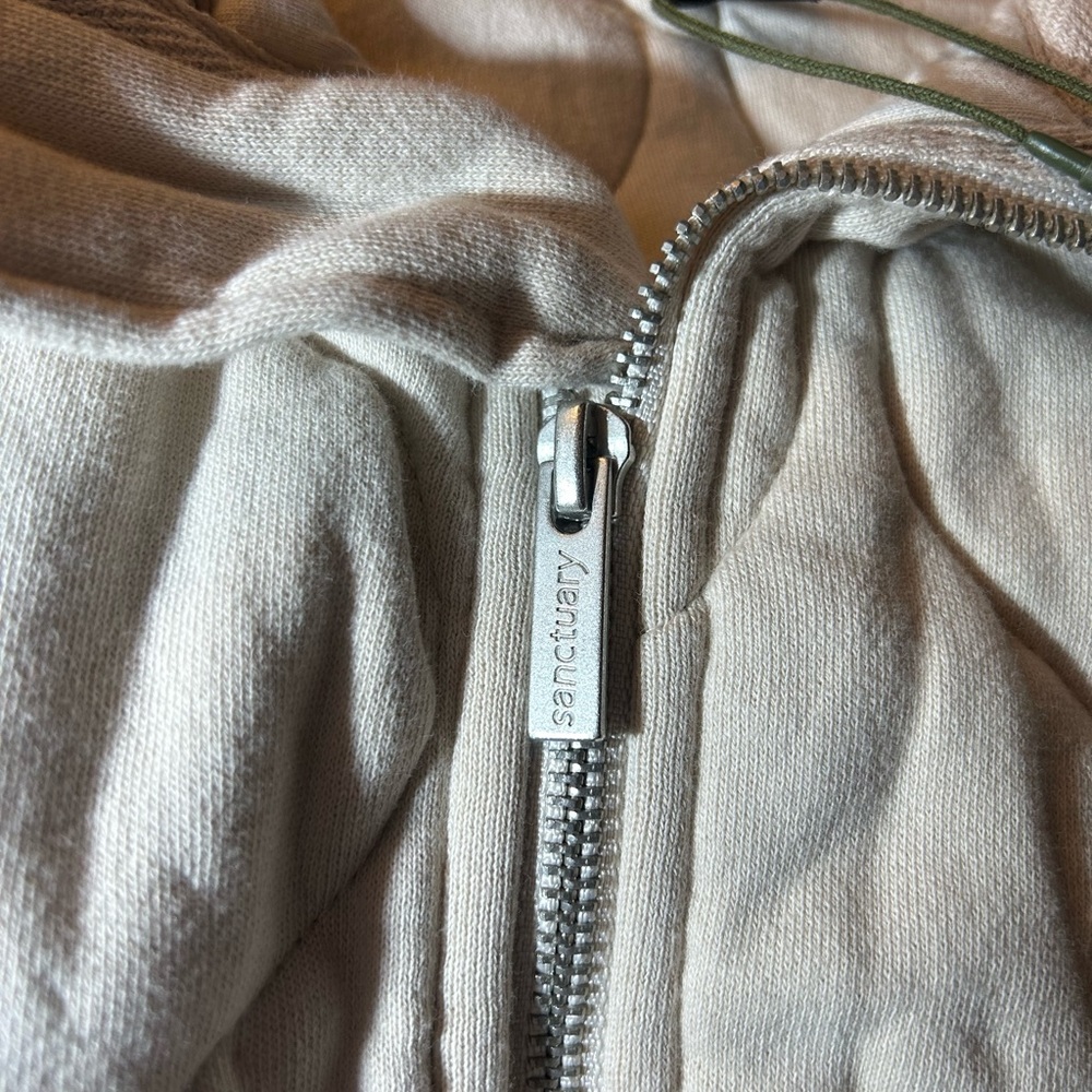 Sanctuary Padded Quilted Full Zip Jacket in Toasted Marshmallow/Tan - Sz 2X -NWT - Picture 7 of 10